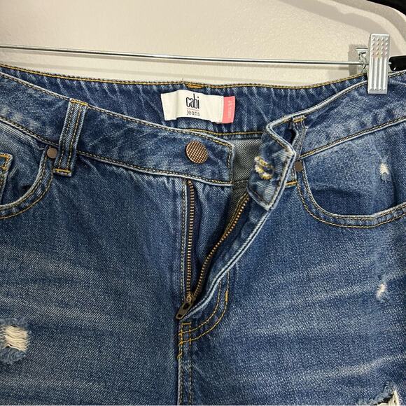 Cabi 100% Bf Boyfriend Distressed Cotton
Jeans Style 4152 Size 4 Nwot - Picture 6 of 11